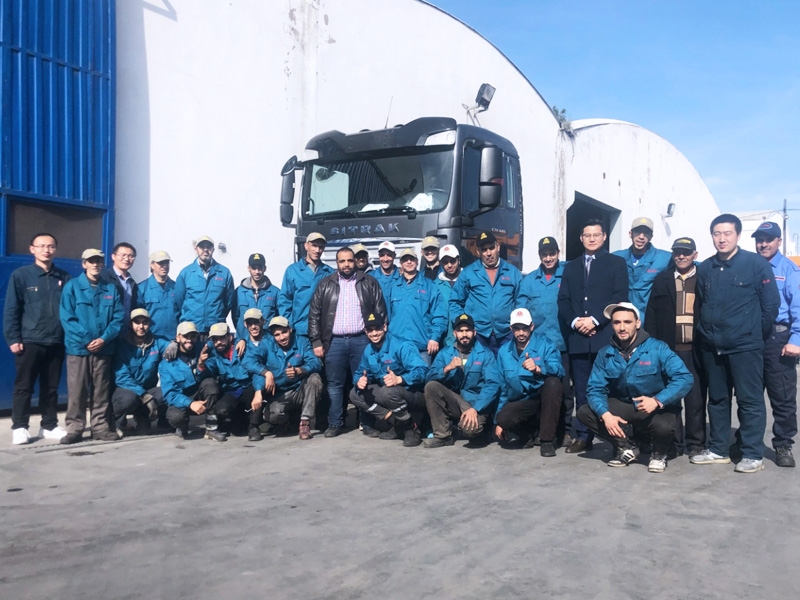 中國重汽汕德卡品牌車輛首次在海外摩洛哥CKD工廠下線